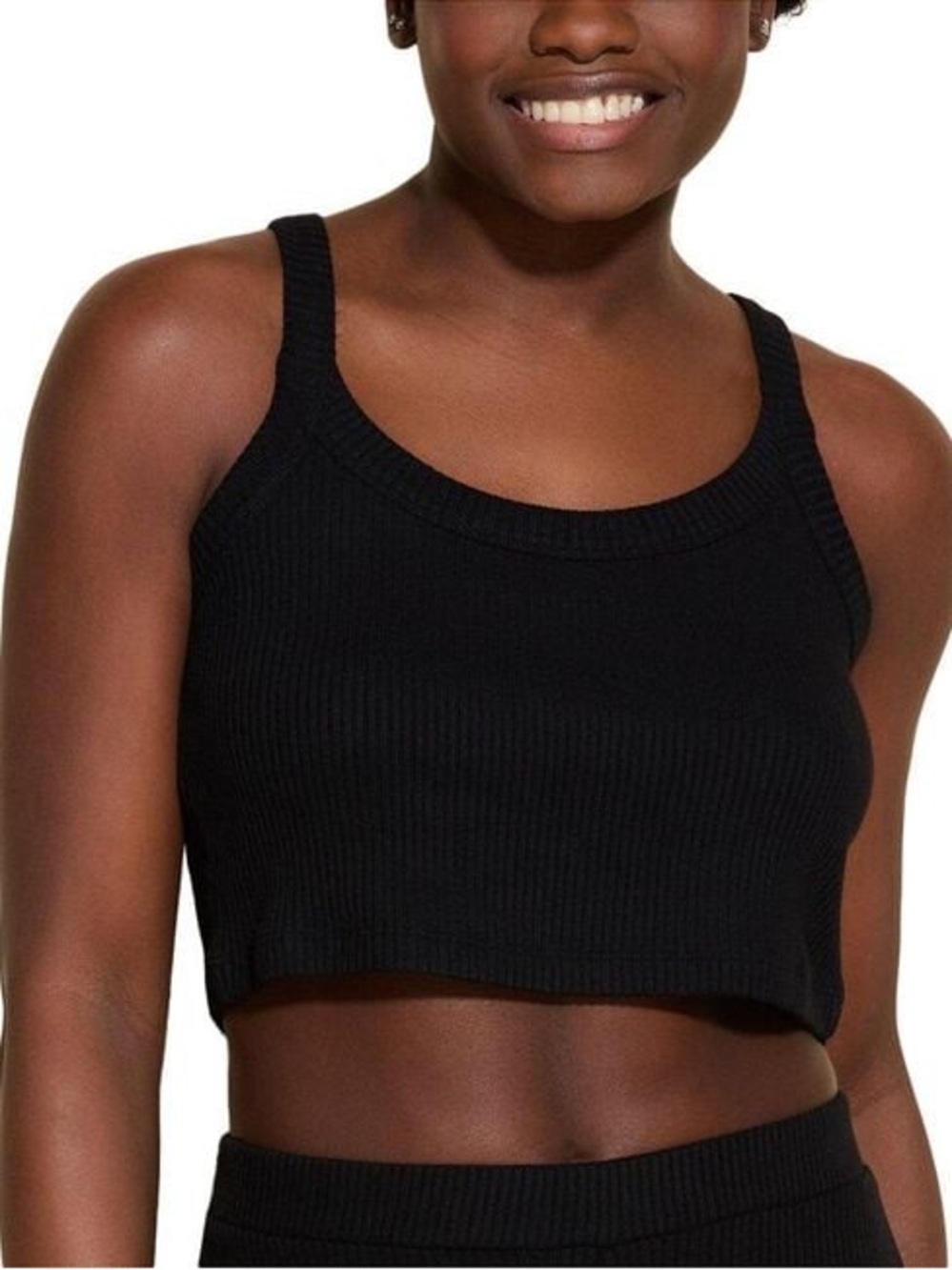 NWT-Cosabella Luxury Lingerie- Black Ribbed Britt Tank- Sz L